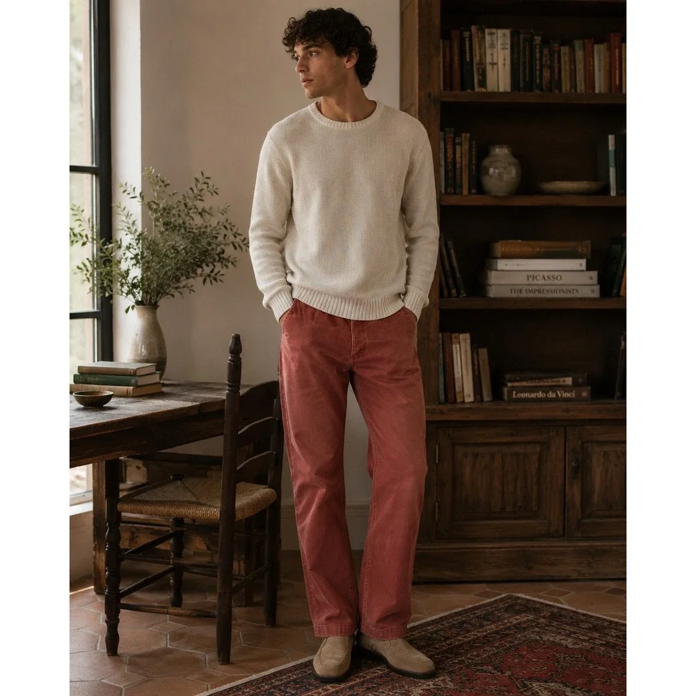 J Crew Pants Mens 34x30 Red Orange Chino Relaxed Fit Preppy Gorpcore Hong Kong