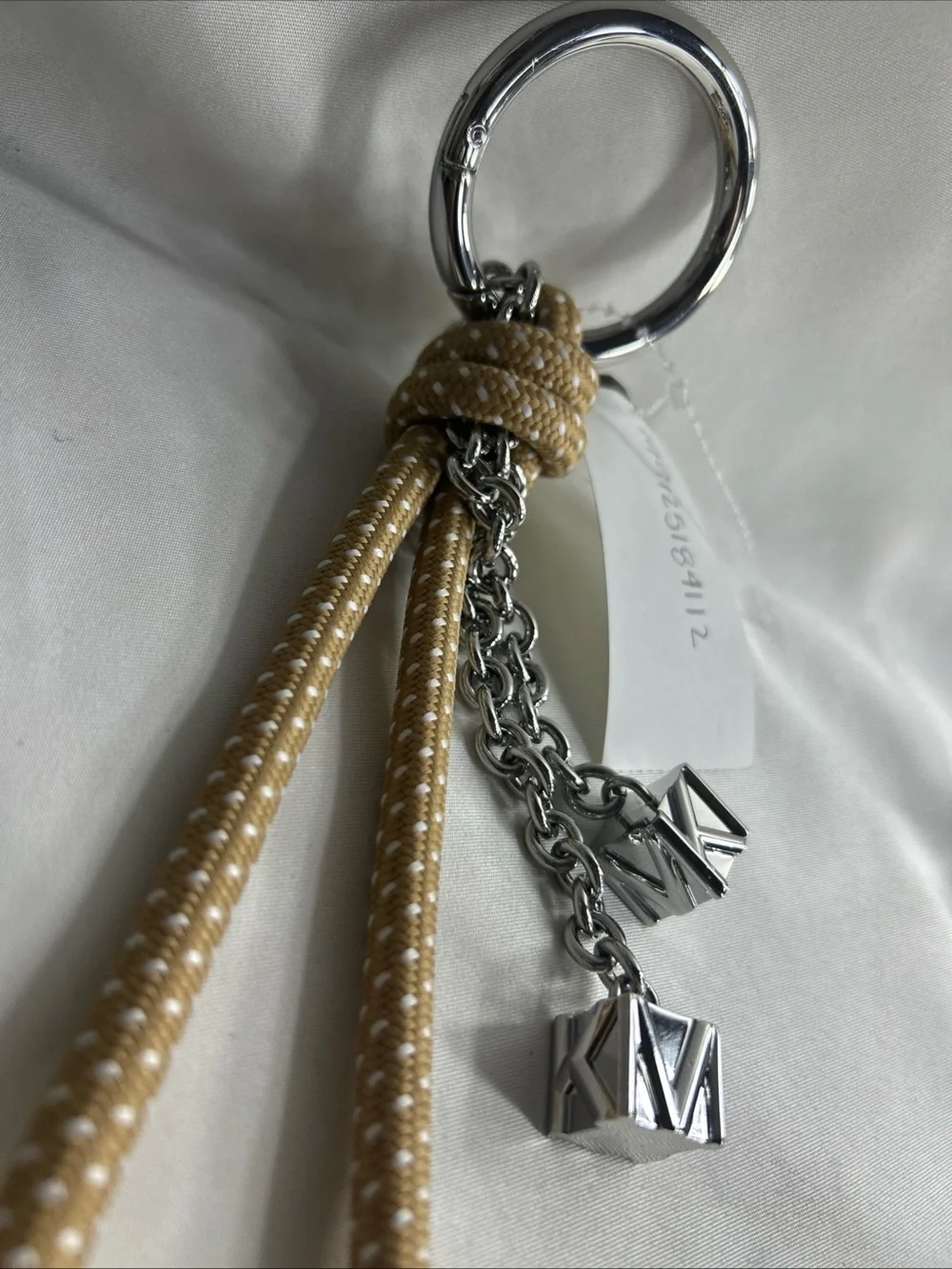 Michael Kors Silver-Tone and Speckled Cord Bag Charm