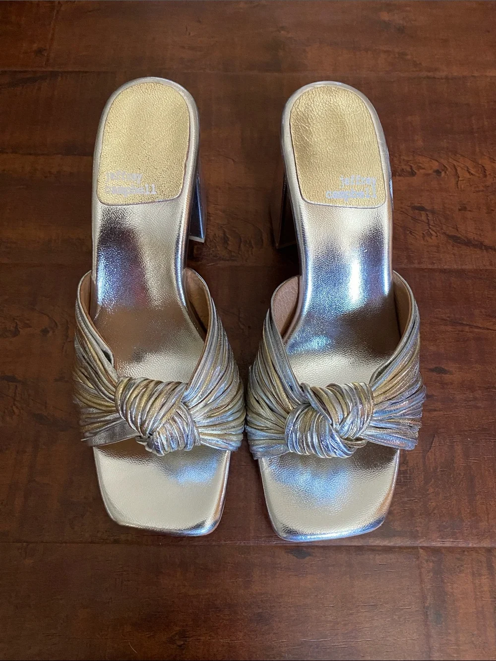 Jeffrey Campbell shimmery heels