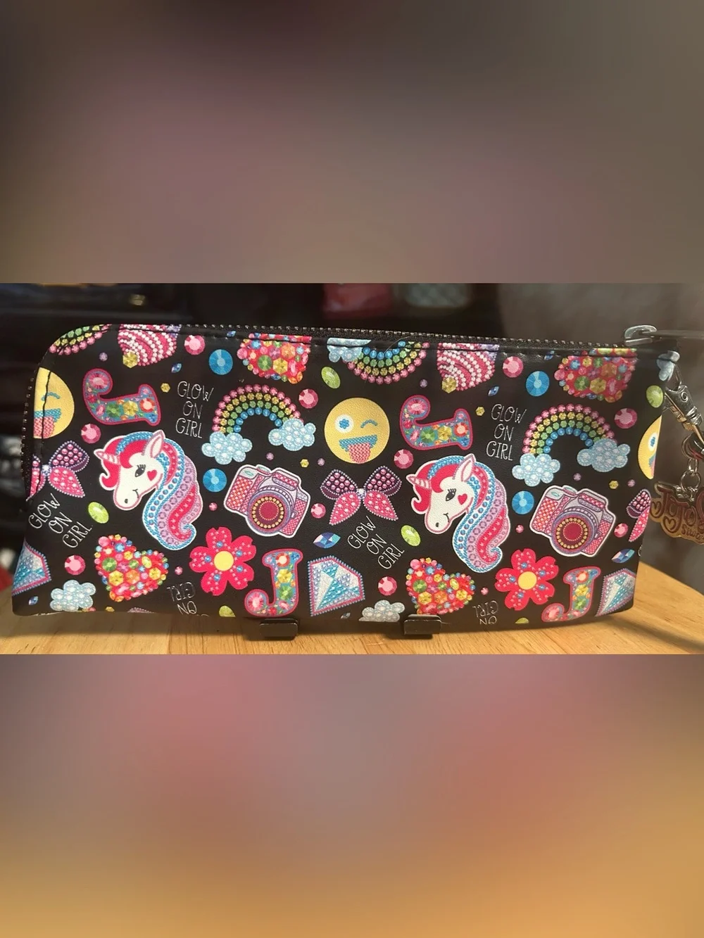 Jojo Siwa Glow On Girl Sparkle Accessory Pouch 2019 PERFECT!