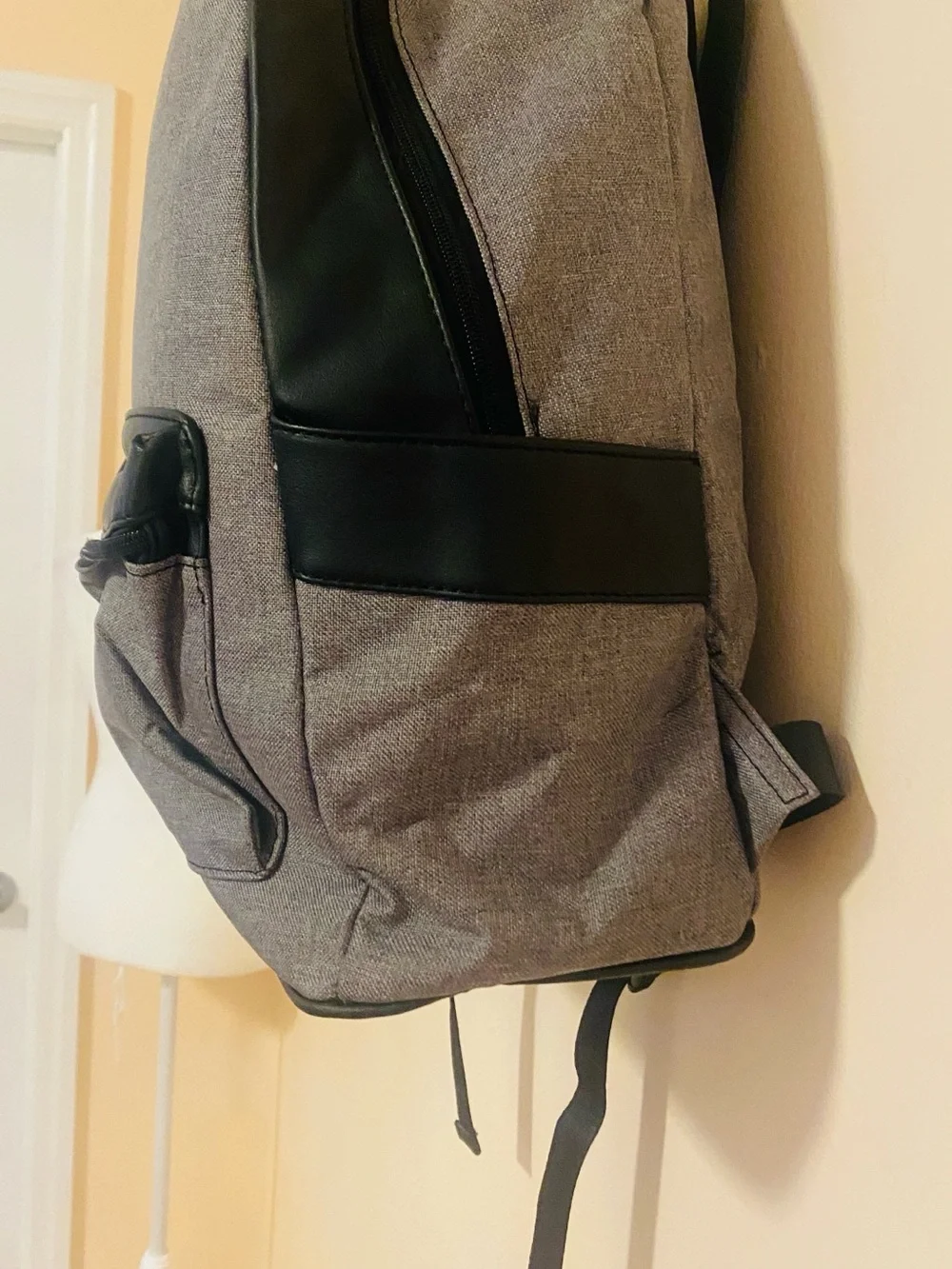 Backpack 16x12x6 grey and black