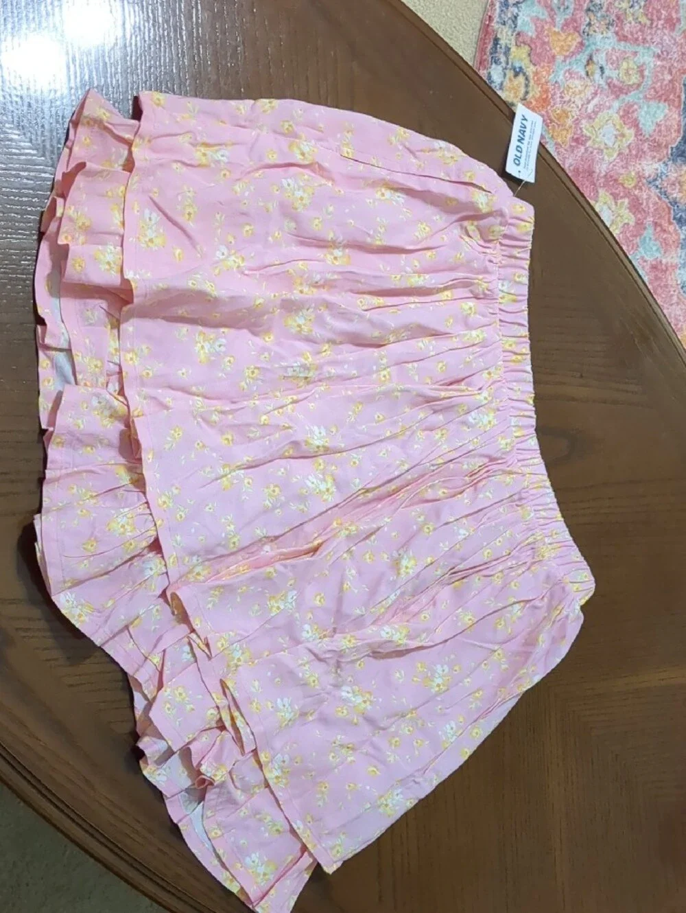Old Navy print pink elastic