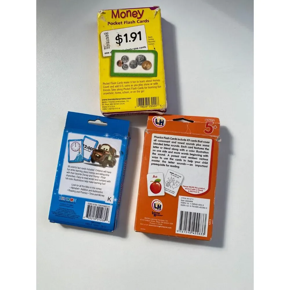 Disney flash cards