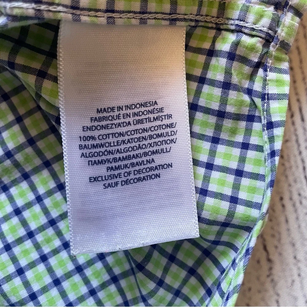 Ralph Lauren Blue & Green Plaid Long Sleeve Button Down size XL (18-20)