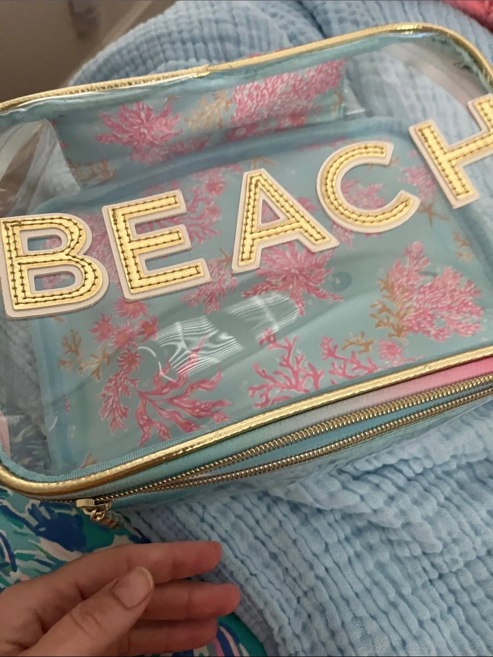 Lilly Pulitzer clear cosmetic