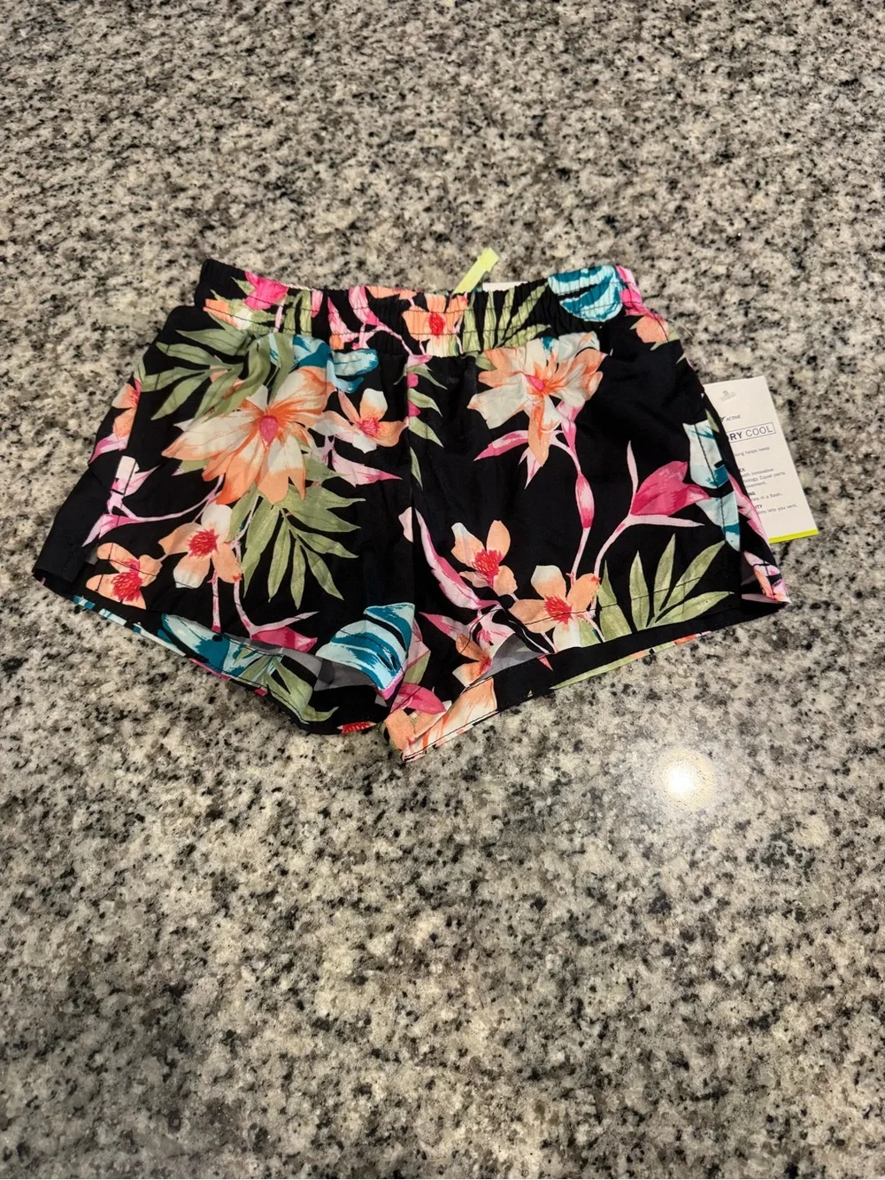 Old Navy girl’s   Black Tropical Floral Lounge Shorts NWT