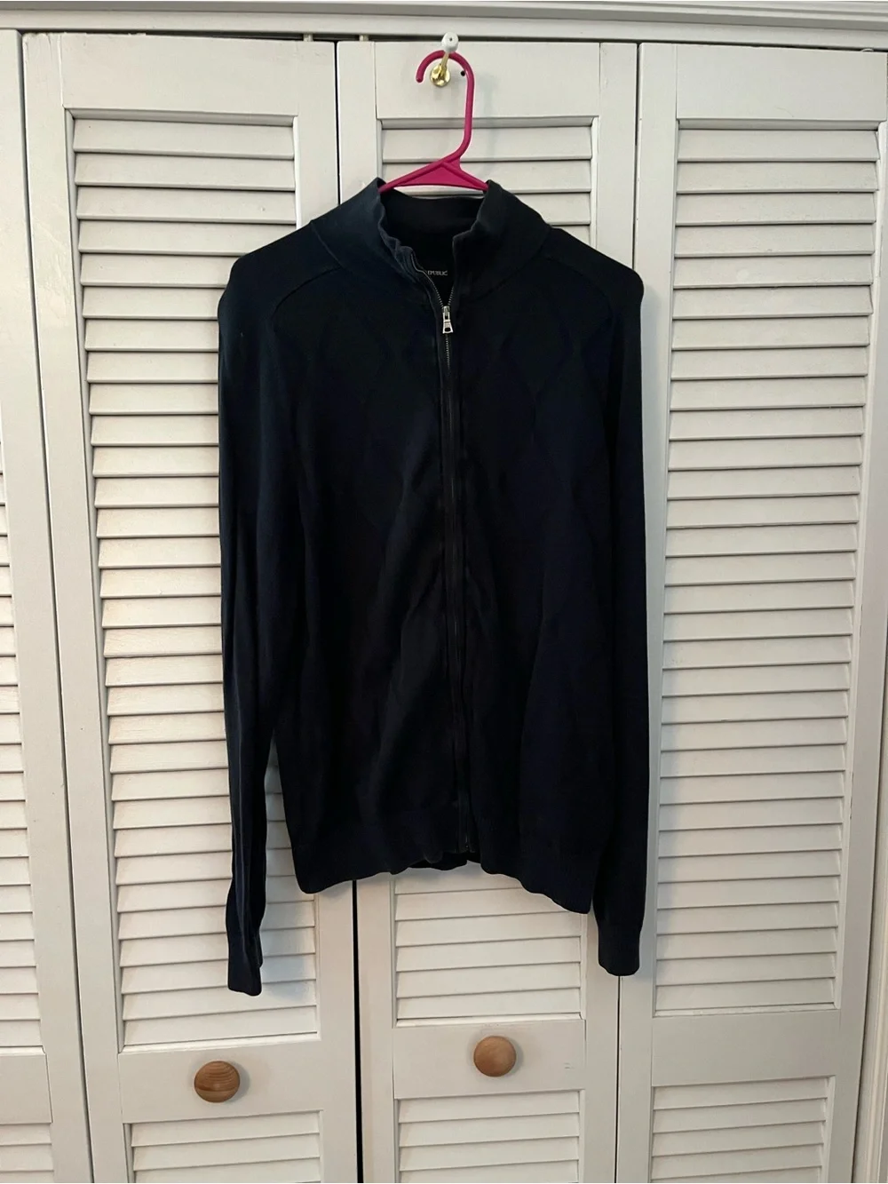 Banana Republic Men's Black Full-Zip Knit Cardigan Size Small