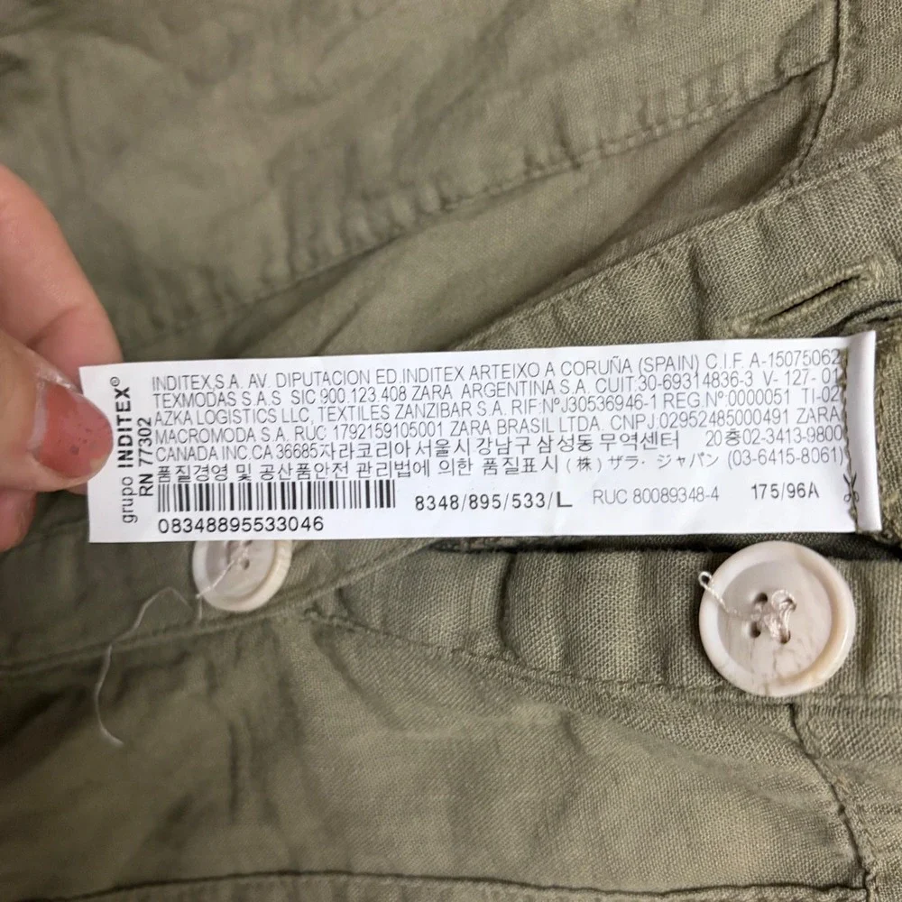Zara size relaxed olive