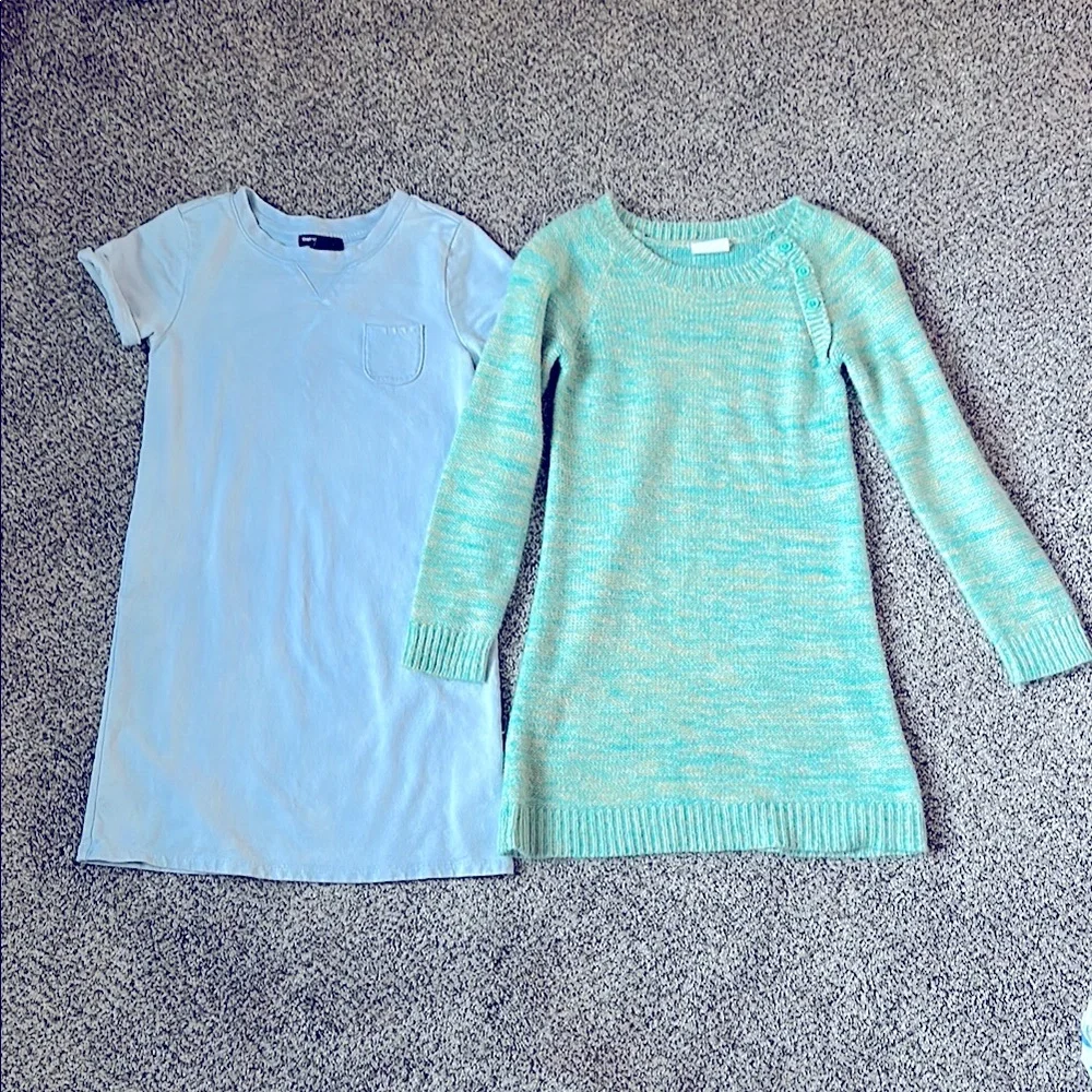 GAP Kids Blue and Teal Dress Set size 7/8
