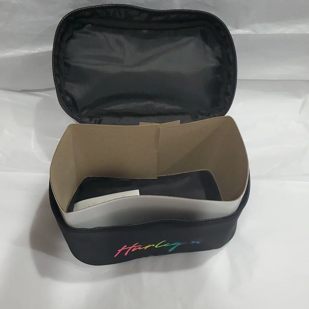 Hurley black‎ zip around makeup cosmetics beauty case new