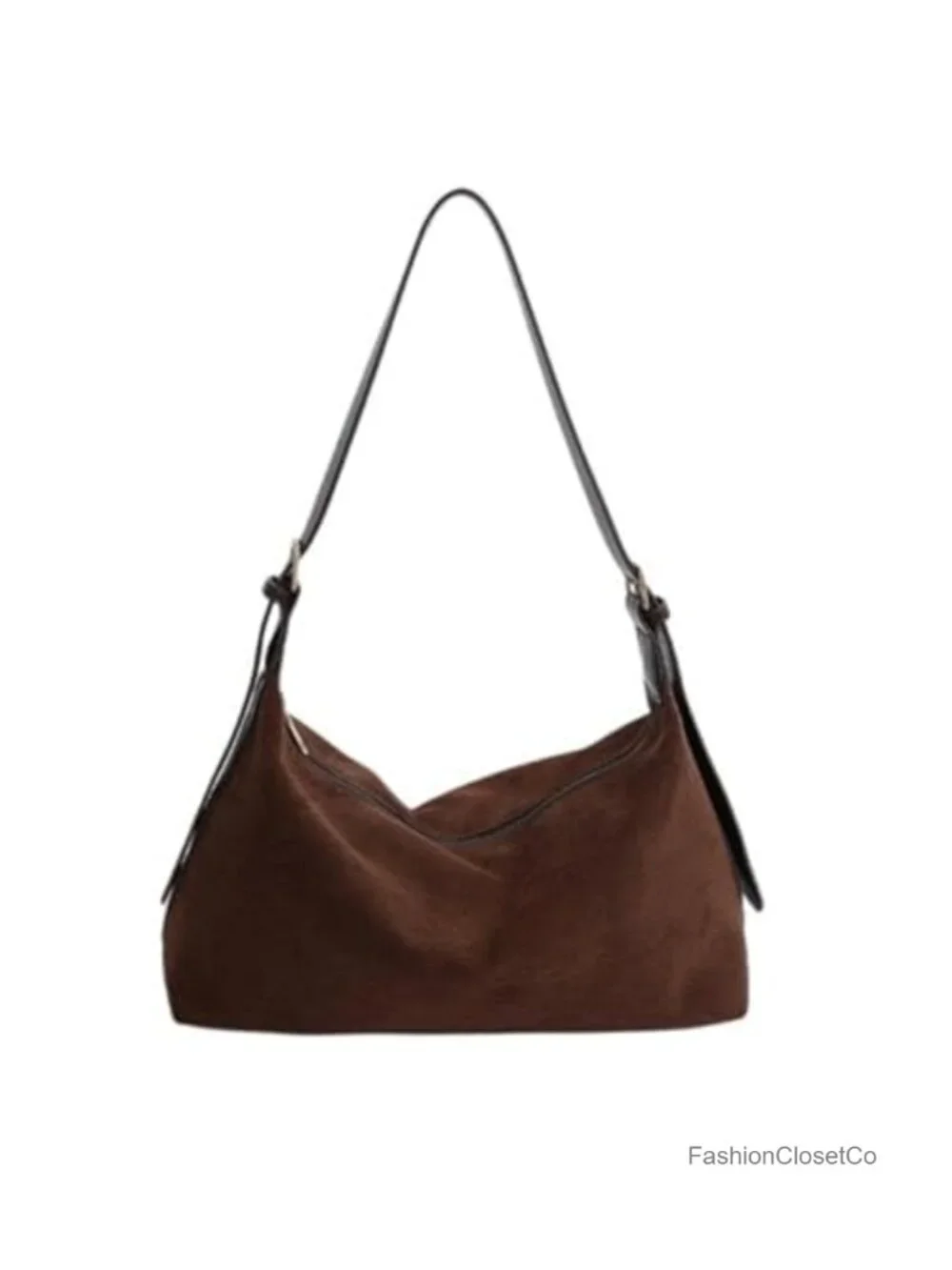 Suede Crossbody Shoulder Bag Slouchy Faux Tote Hobo Purse for Women