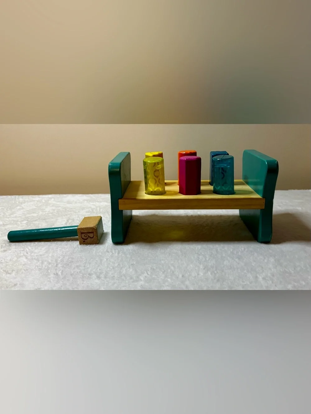 B. toys Wooden Knock Bench - Hammer Game