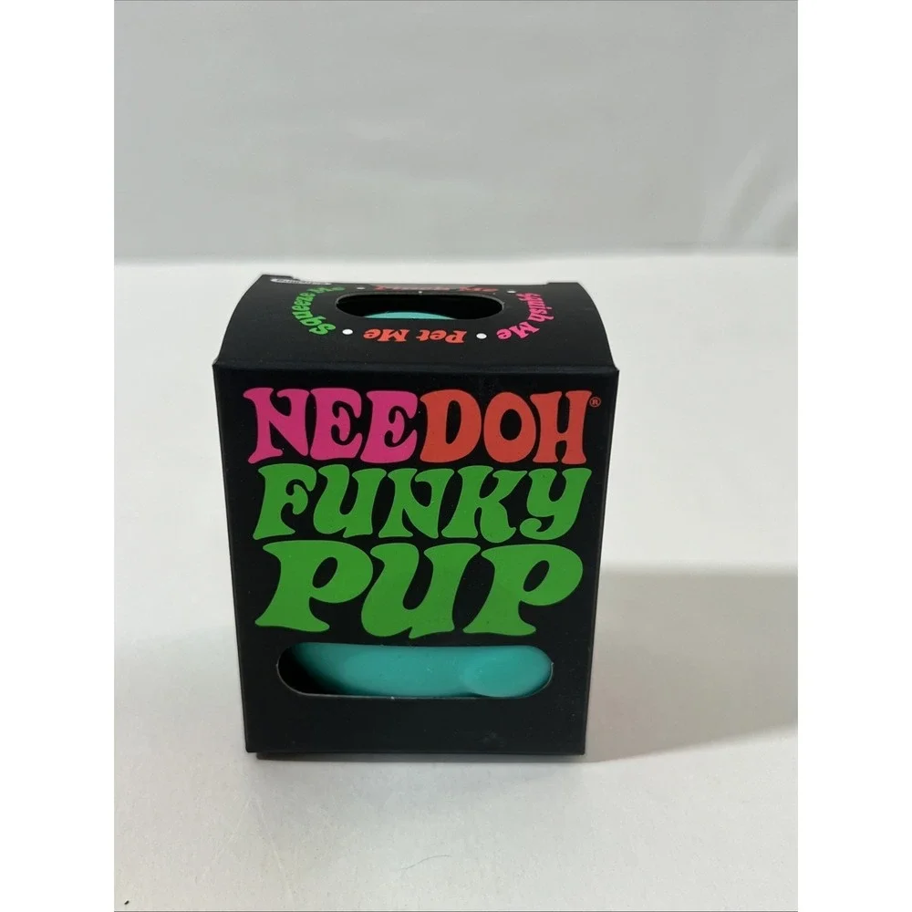 Authentic NEEDOH Funky Pup Puppy DOG Nee Doh Stress Ball SQUISHY Fidget Teal