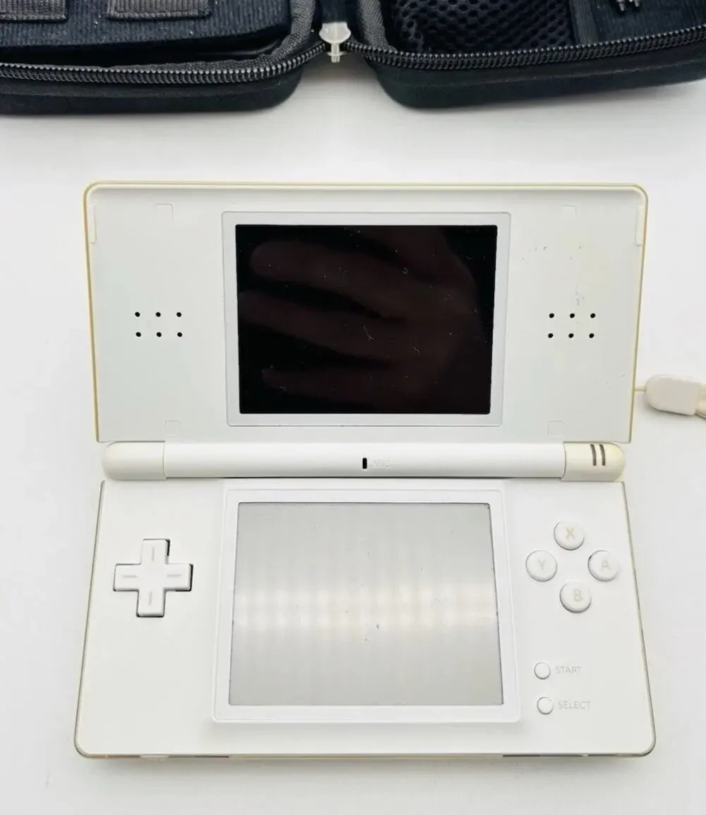 Nintendo DS Lite Handheld System White With Charger And 3ds Case Tested Works