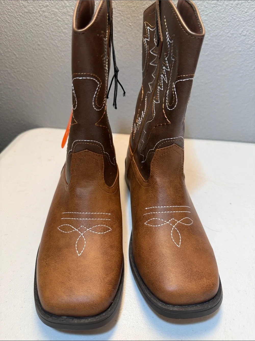 wonder nation Brown Youth Western Cowboy Boots