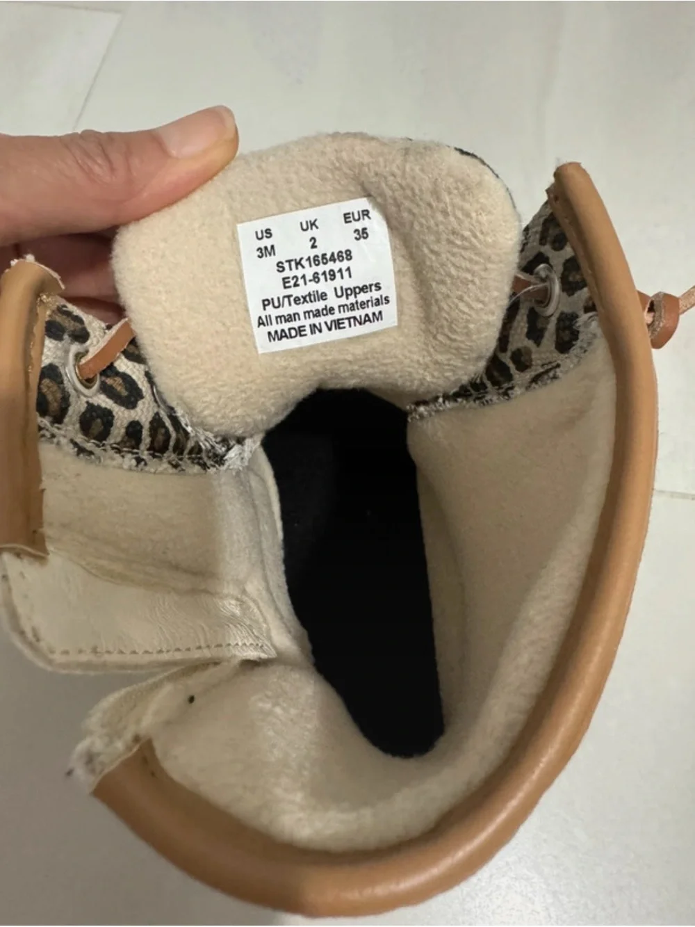 Sperry Kids Black & Leopard Print Rain Snow Boots
