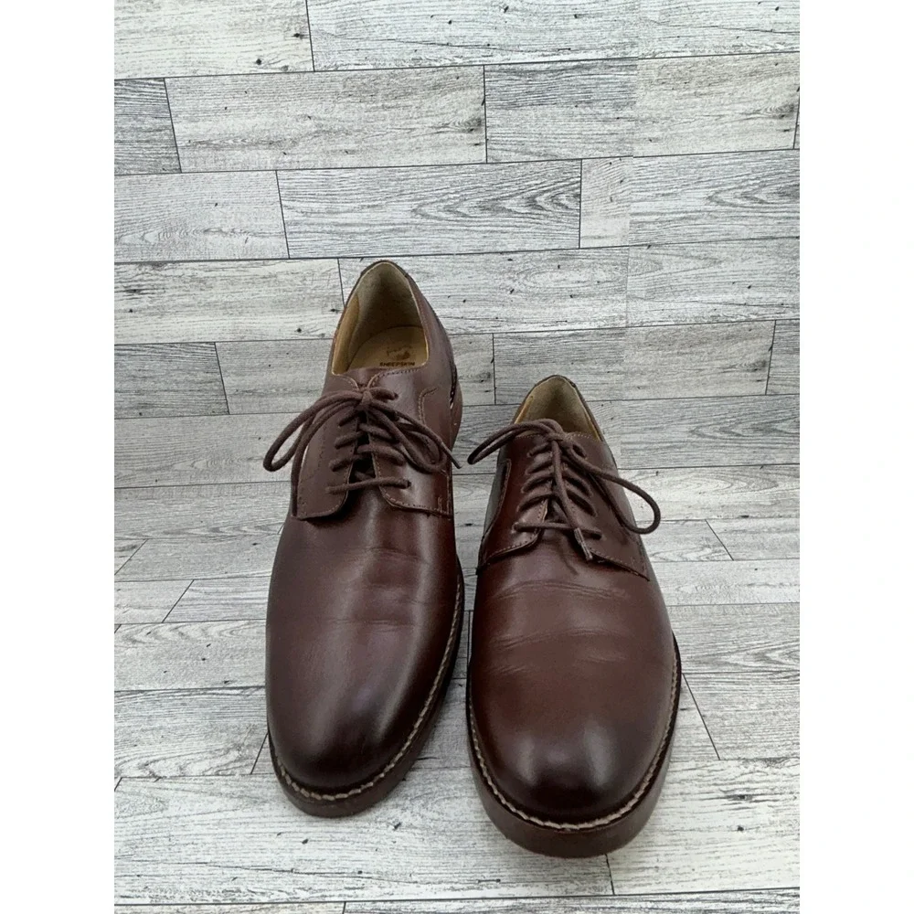 Johnston & Murphy Mens Brown Leather Oxford‎ Dress Shoes Size 9M Made in Brazil