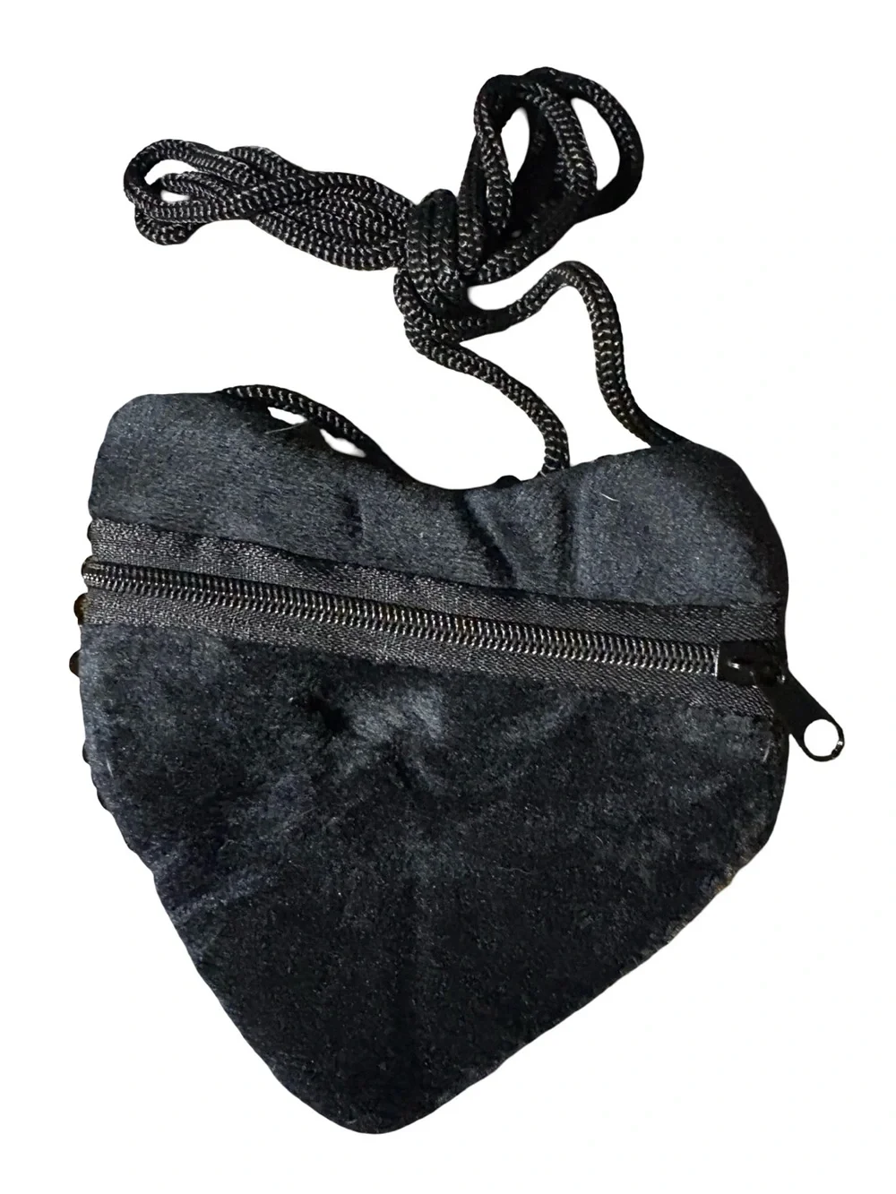 Sequin Heart Crossbody Bag with Gold Lightning Accent