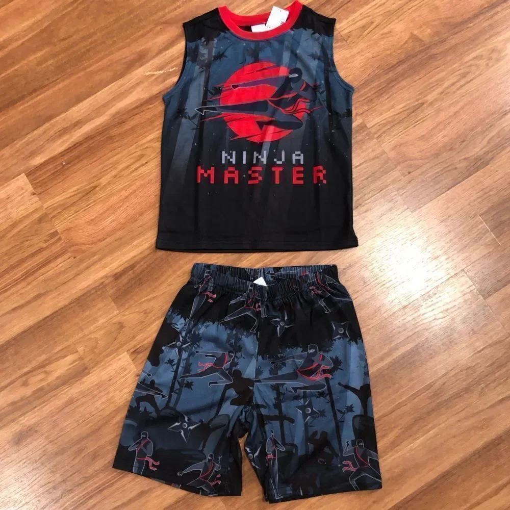 Ninja Master Children’s Place Shorts and Tank Top Set | Boys size small 5/6