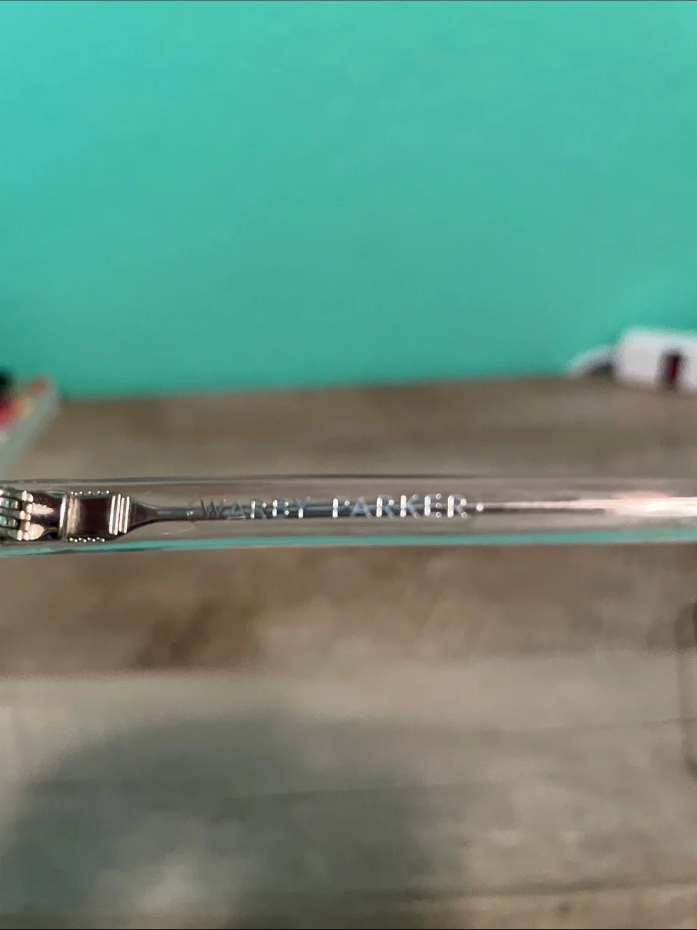 Warby Parker transparent frame