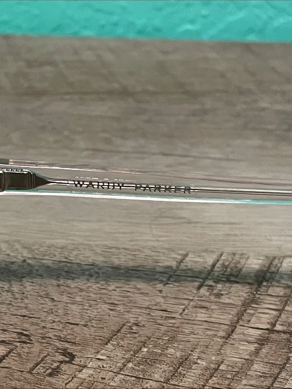 Warby Parker transparent frame