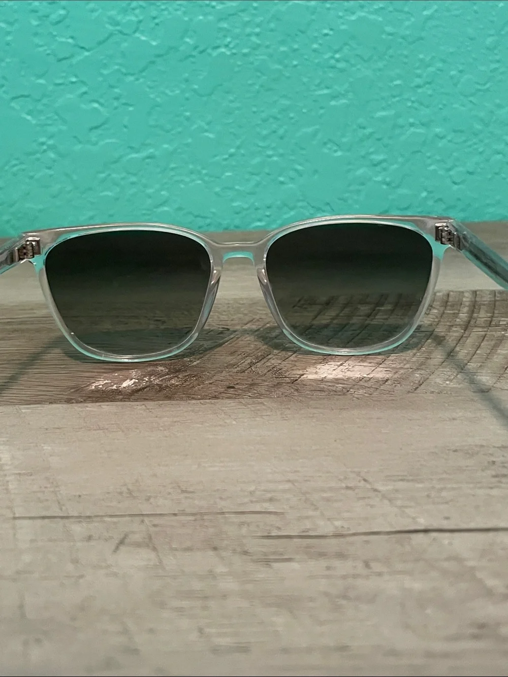 Warby Parker transparent frame