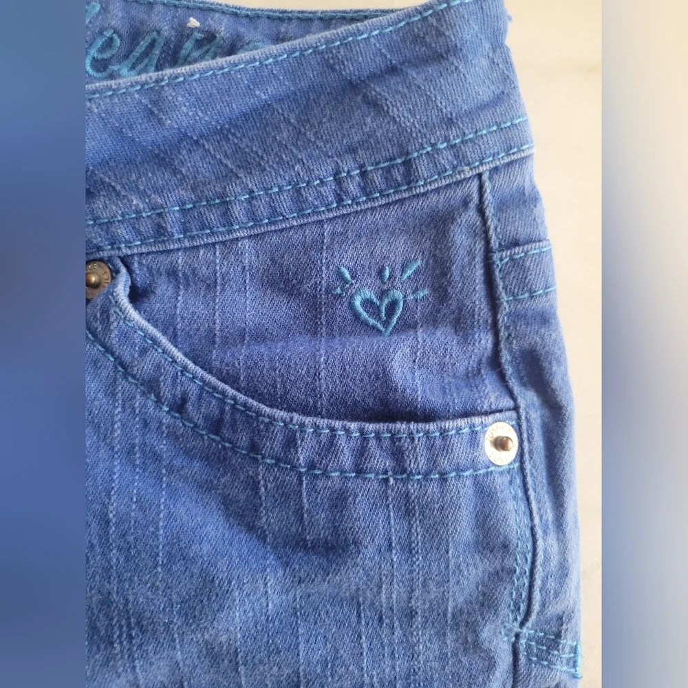 Justice NWOT Premium Stretchy Straight Leg Blue Denim Jeans Size 12 Slim Girls