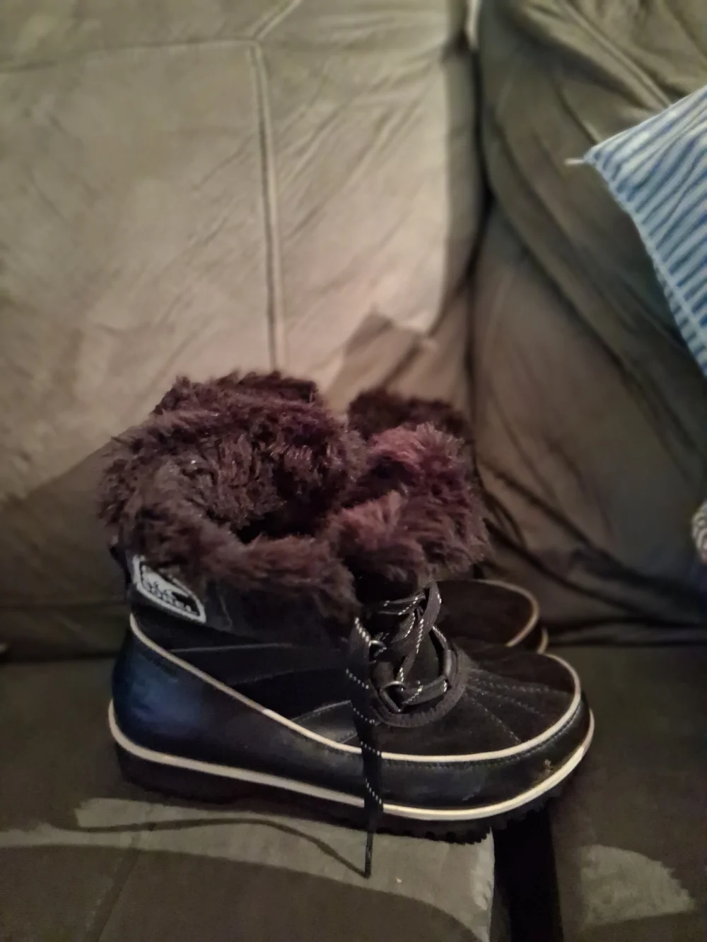 Sorel Caribou Buff Waterproof WOMENS 9 Winter Boots NL2089-010 Waterproof Black