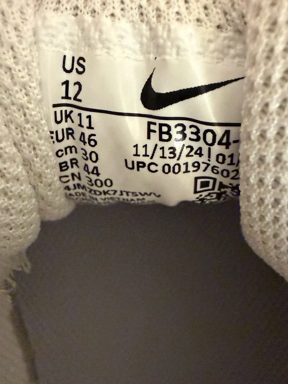 Nike original vapor brand