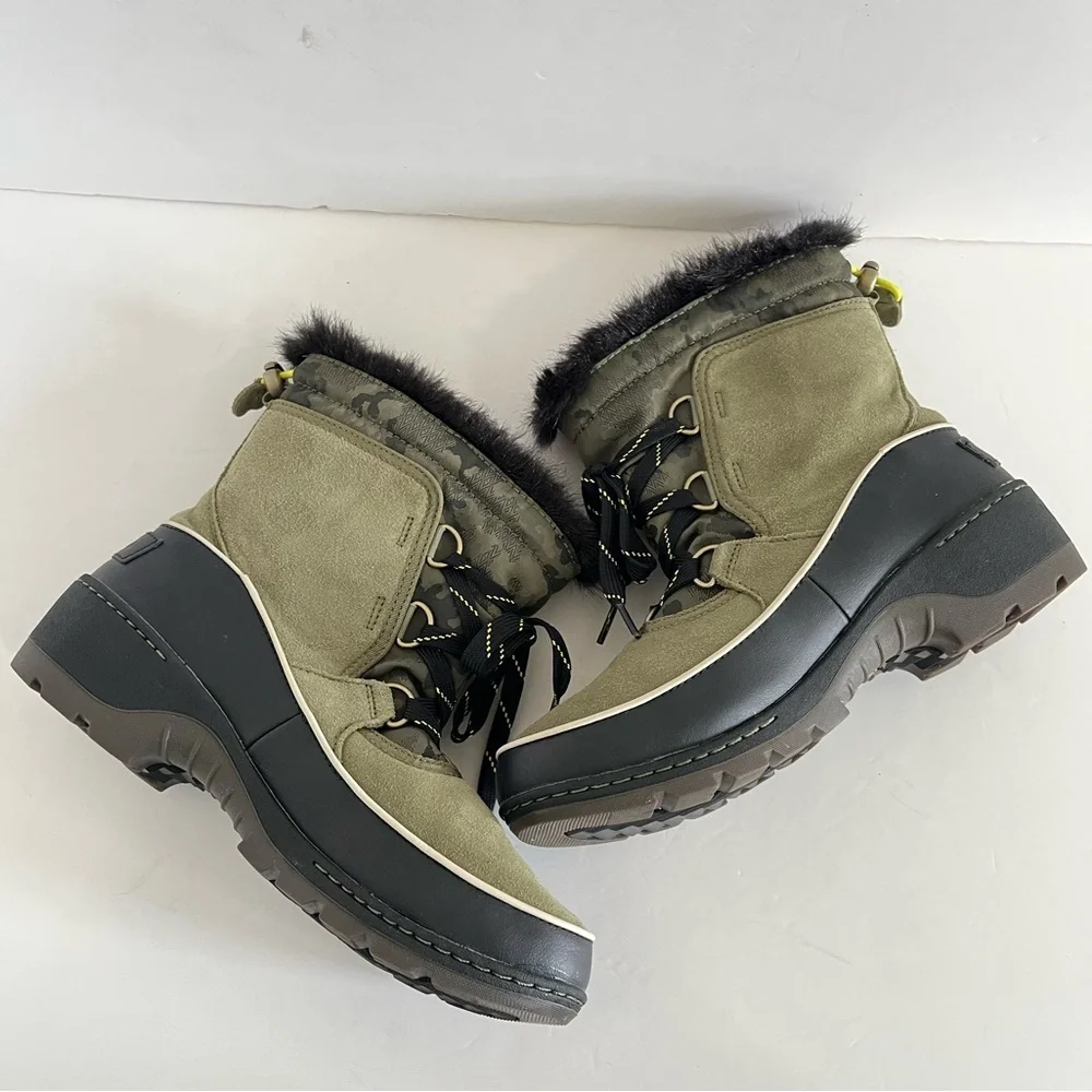 Sorel Tivoli III Suede Fur Lined Ankle Boot Size 8.5