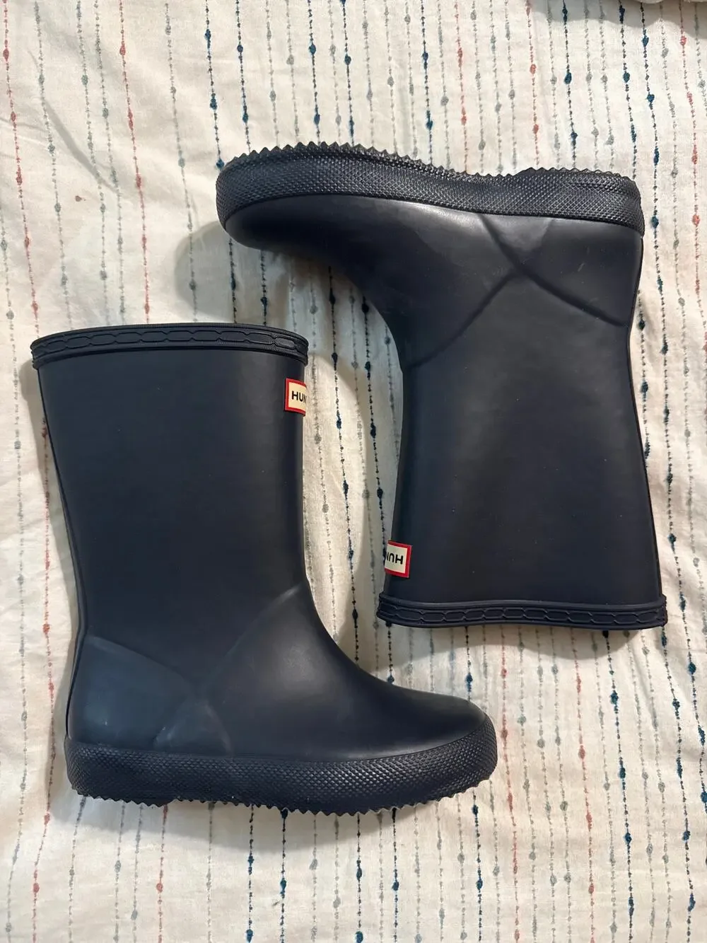 Kids Classic Hunter Rain Boots Navy Blue Size 11 Boys 12 Girls NWOT