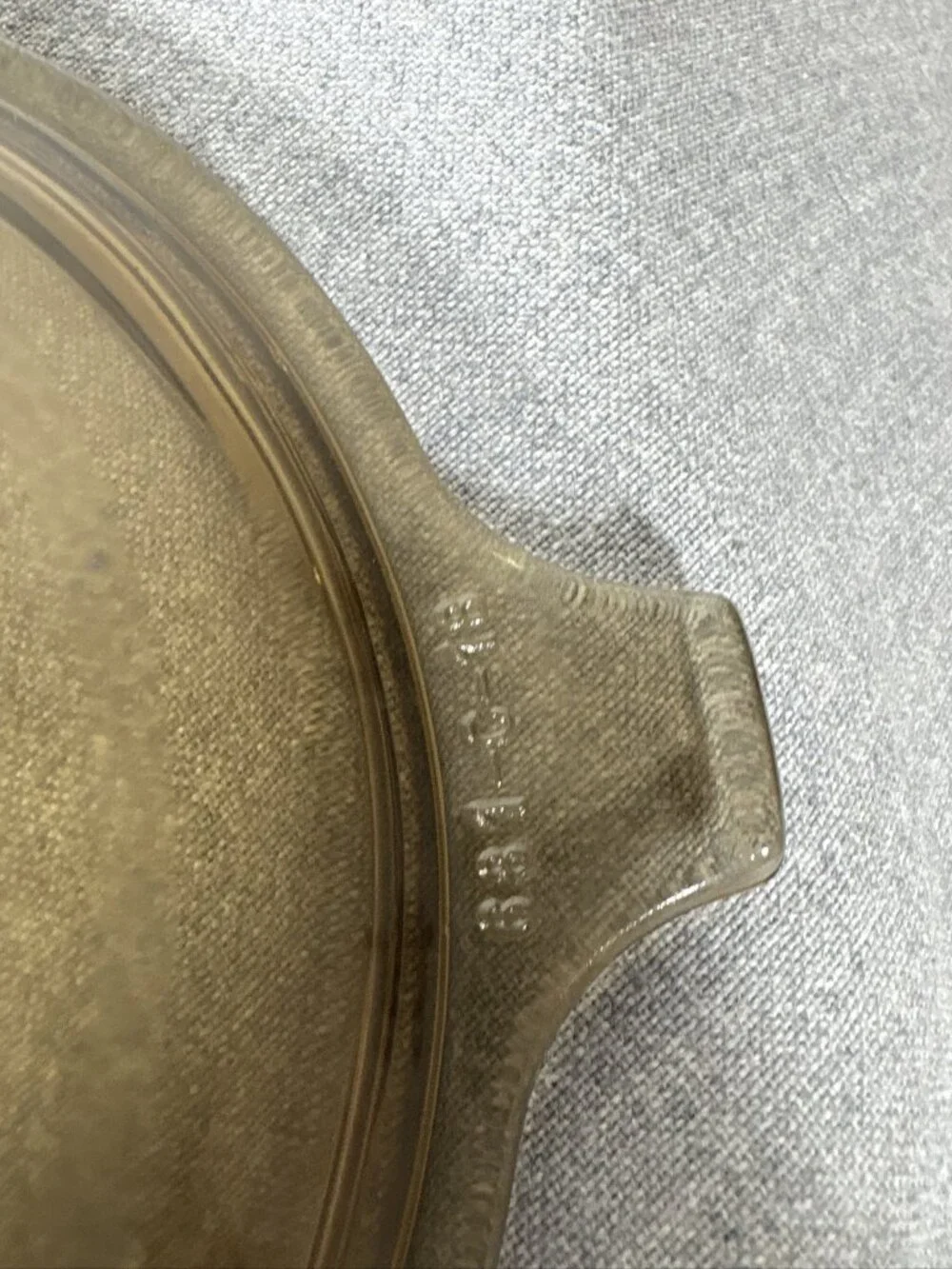 Pyrex amber casserole