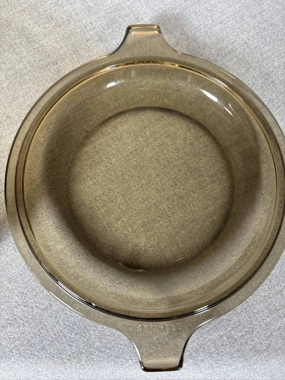 Pyrex amber casserole