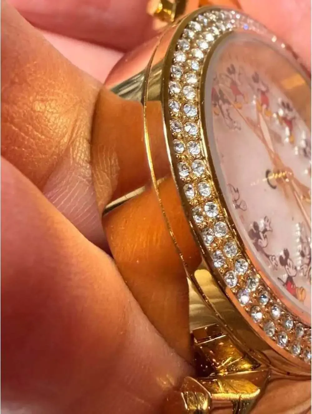Invicta Disney Limited Edition Mickey Mouse Gold Tone Watch Crystal Bezel 36348