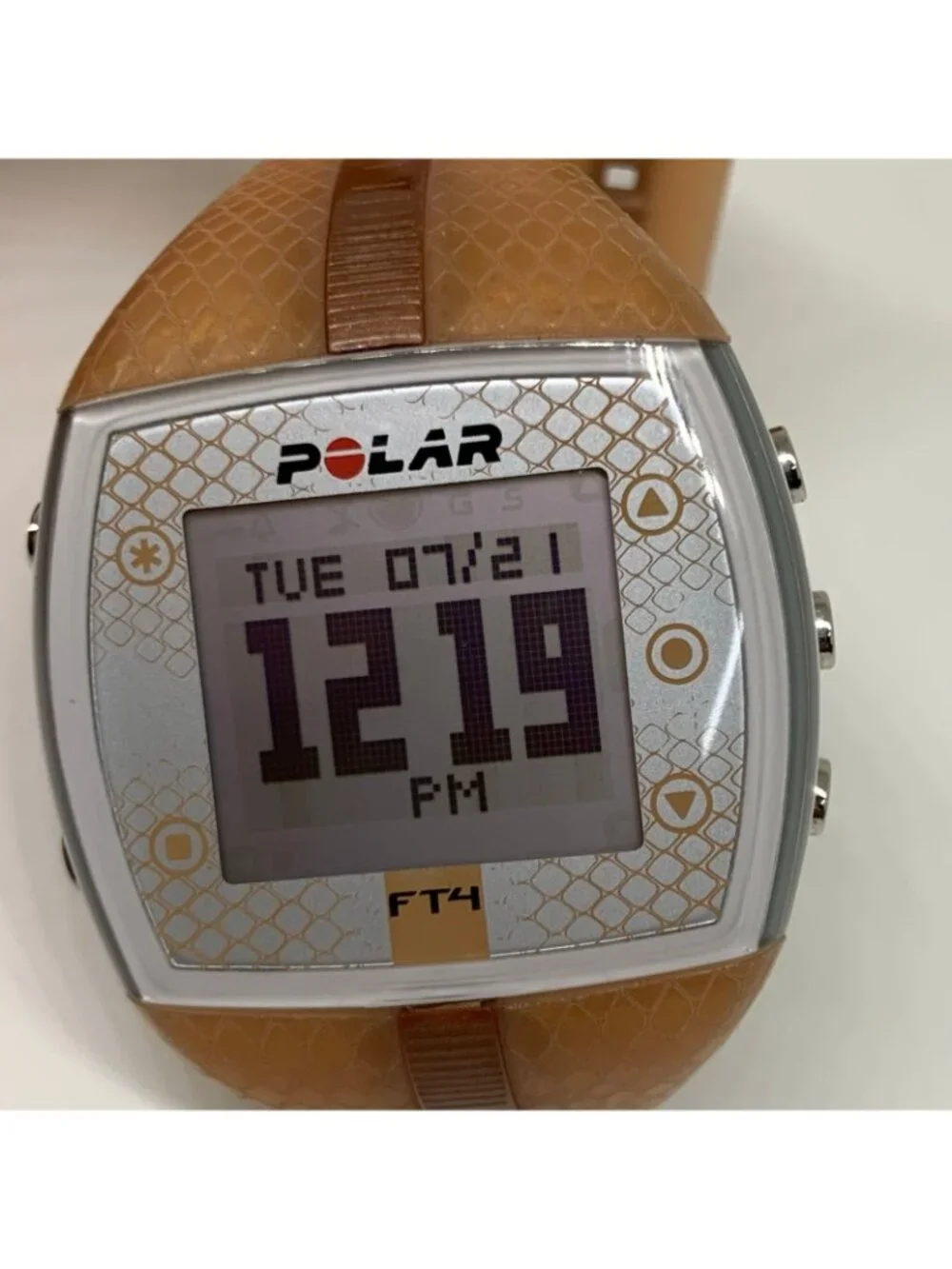 Polar FT4 Digital Watch Heart Rate Monitor digital 38mm Brown band running
