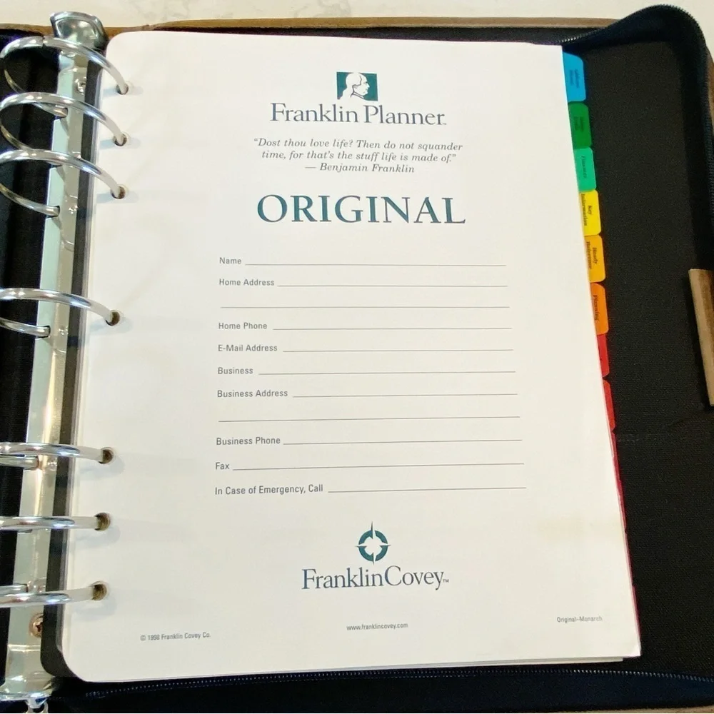 Franklin Quest this planner
