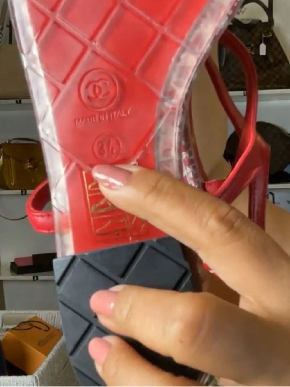 CHANEL designer slingback