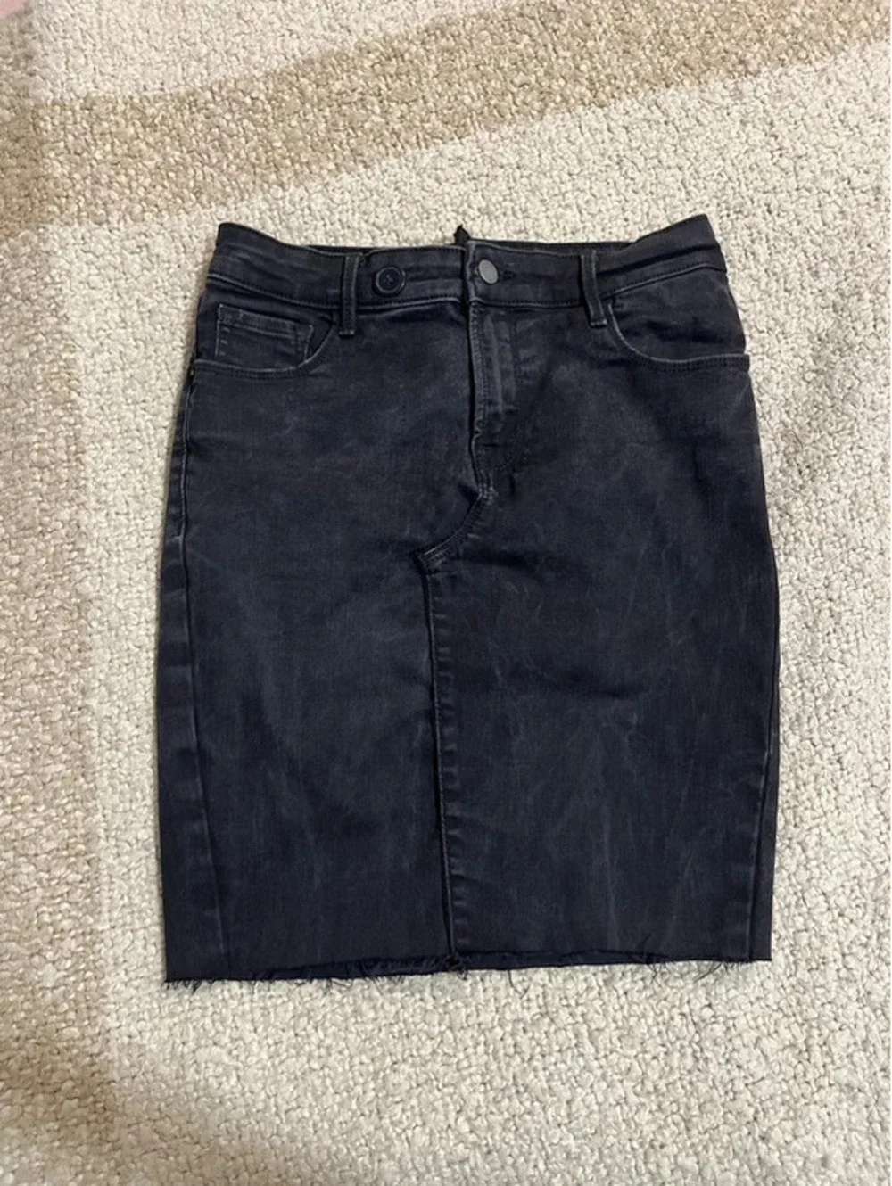 Girls size 12 Black jeaned skirt denim