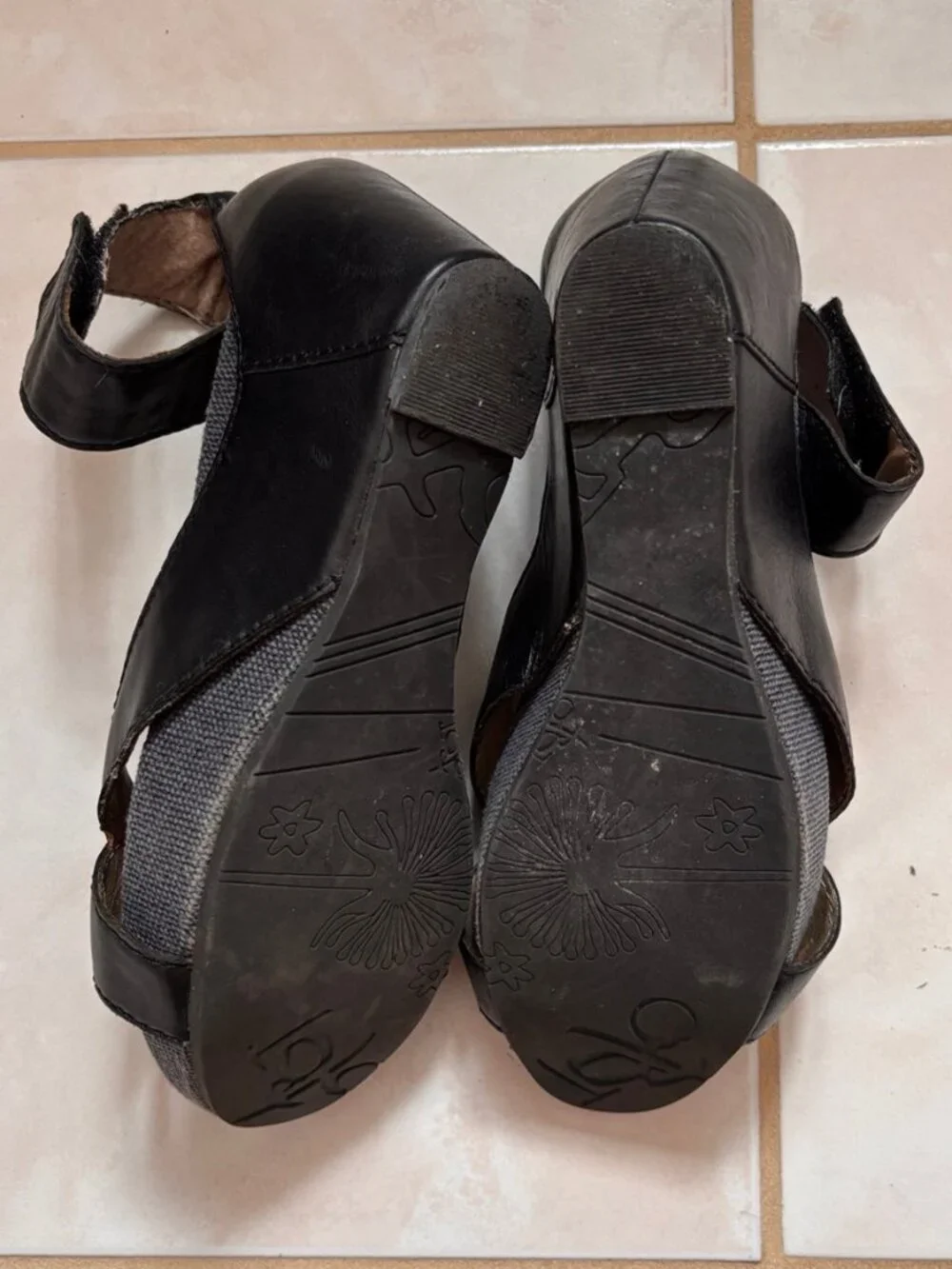 OTBT Platform Wedge Heel with Velcro Adjustable Strap