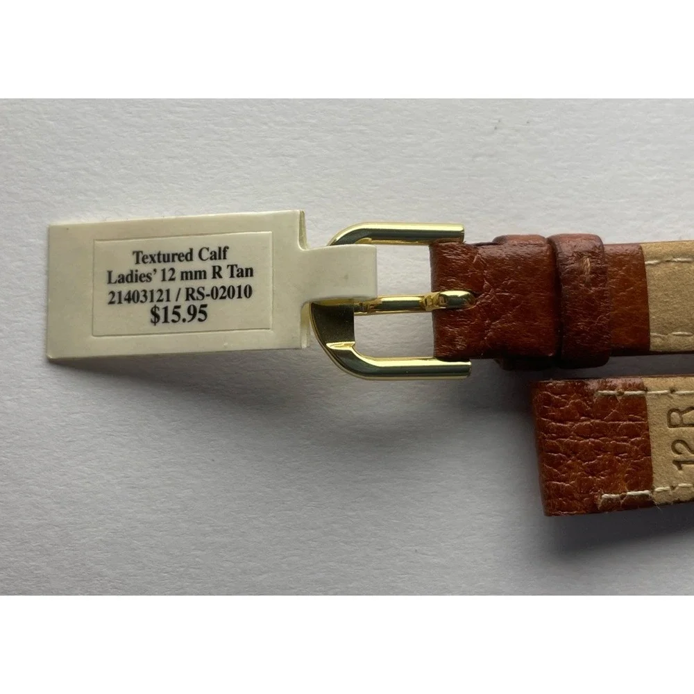 Stuller 12mm Tan Textured Calf Watch Band‎