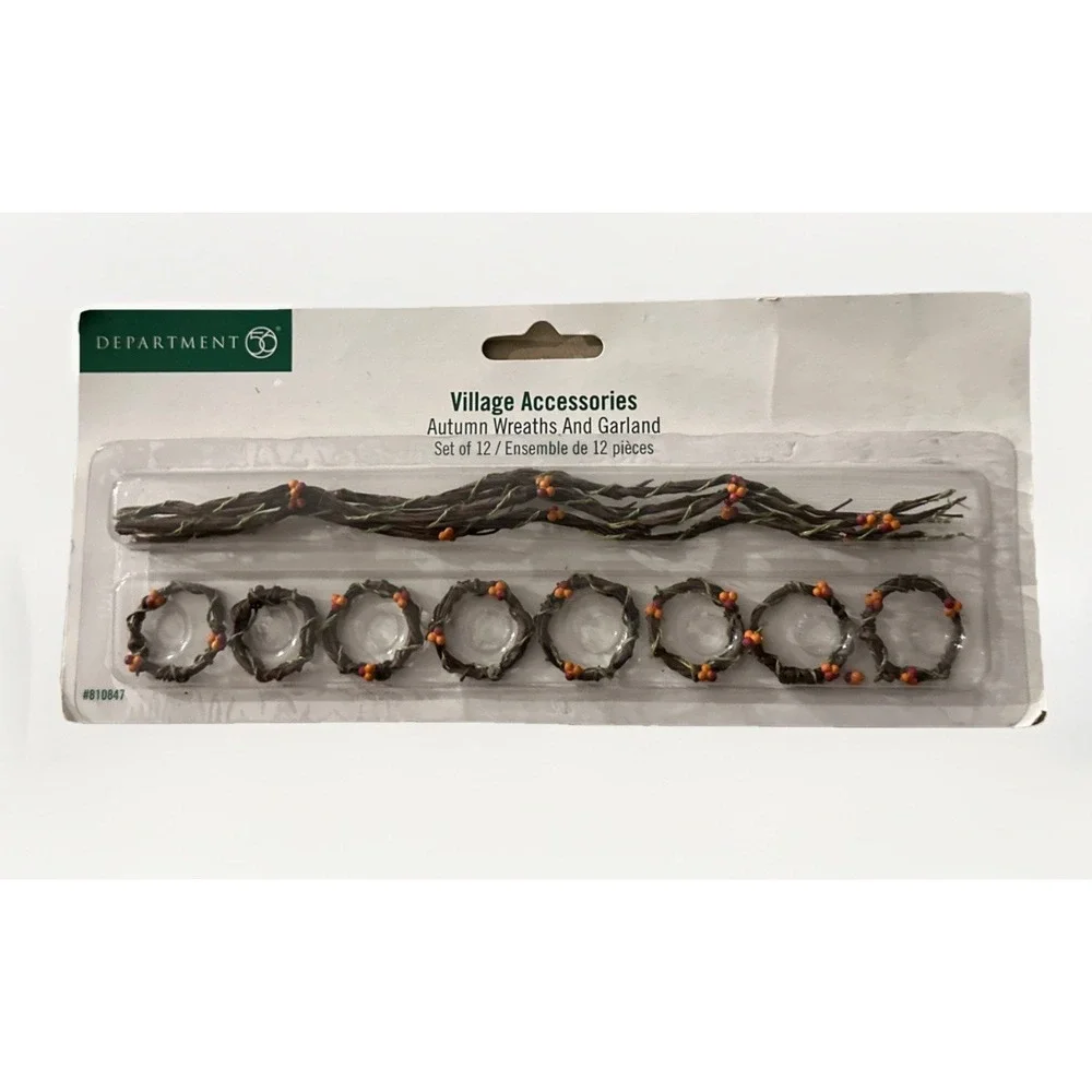 Department 56 Village Accessories  Autumn Wreaths And Garland‎