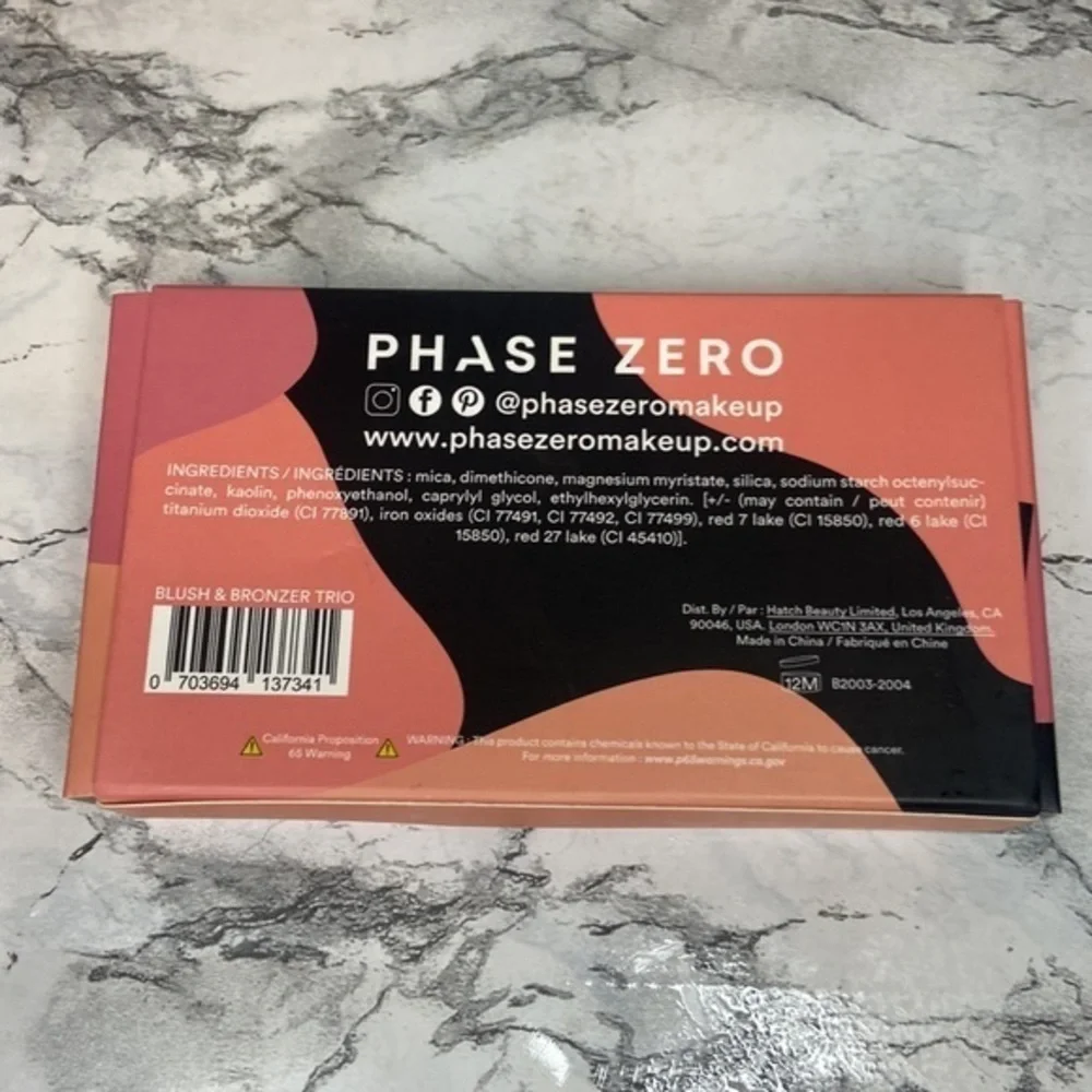 Phase Zero Blush and Bronzer‎ Trio New In Box