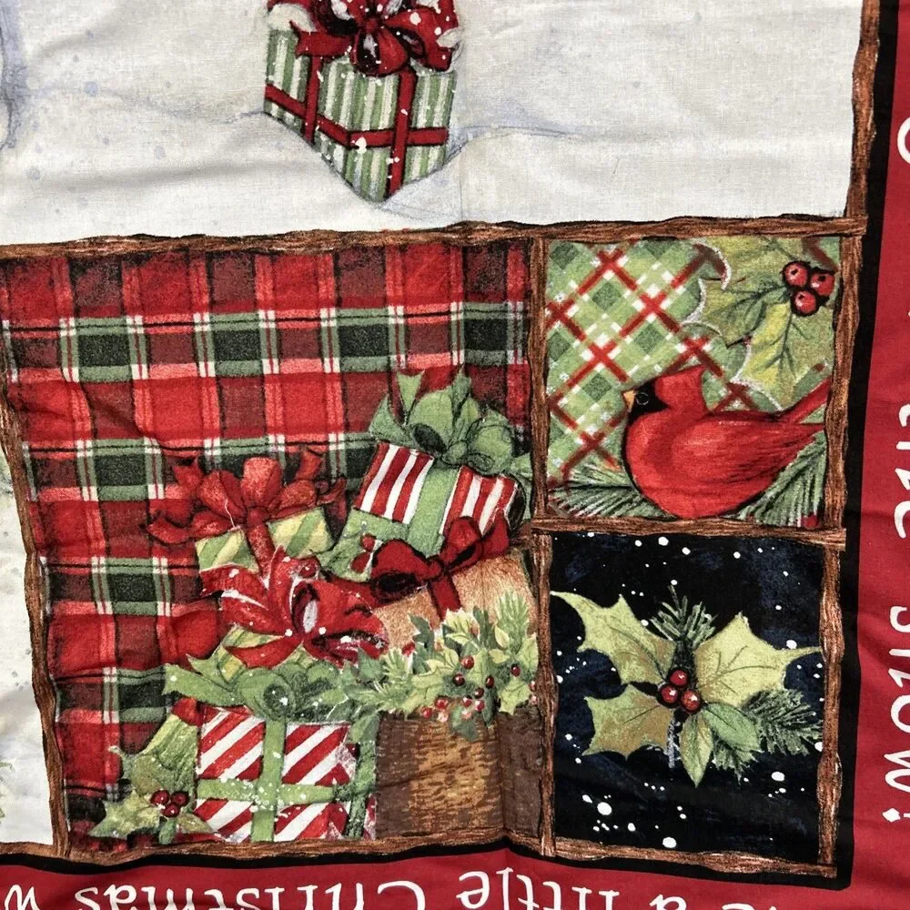 Susan Winget Cotton Quilting Fabric Panel Red Truck Holiday Christmas 35