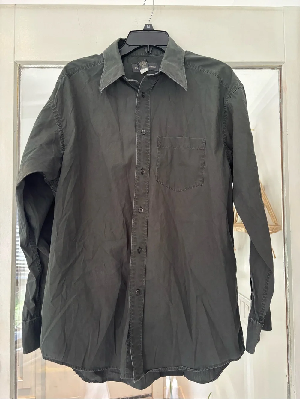 Banana Republic Black Cotton Button Shirt