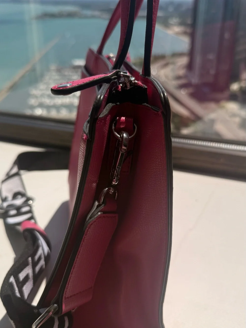 Karl Lagerfeld sleek red