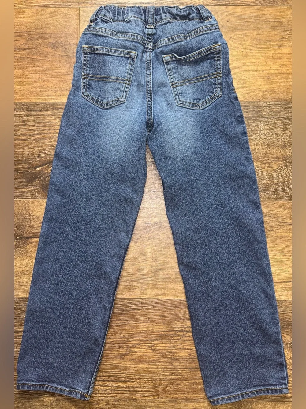 OshKosh B’gosh Boys Classic Leg Jeans Size 7R Adjustable Waist Dark Wash