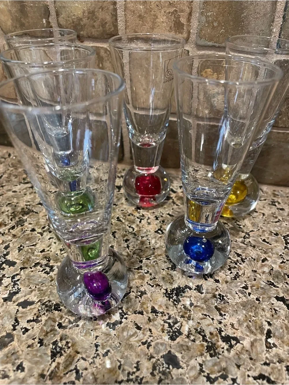 Circleware Colorful Ball Shot Glasses Set of 6