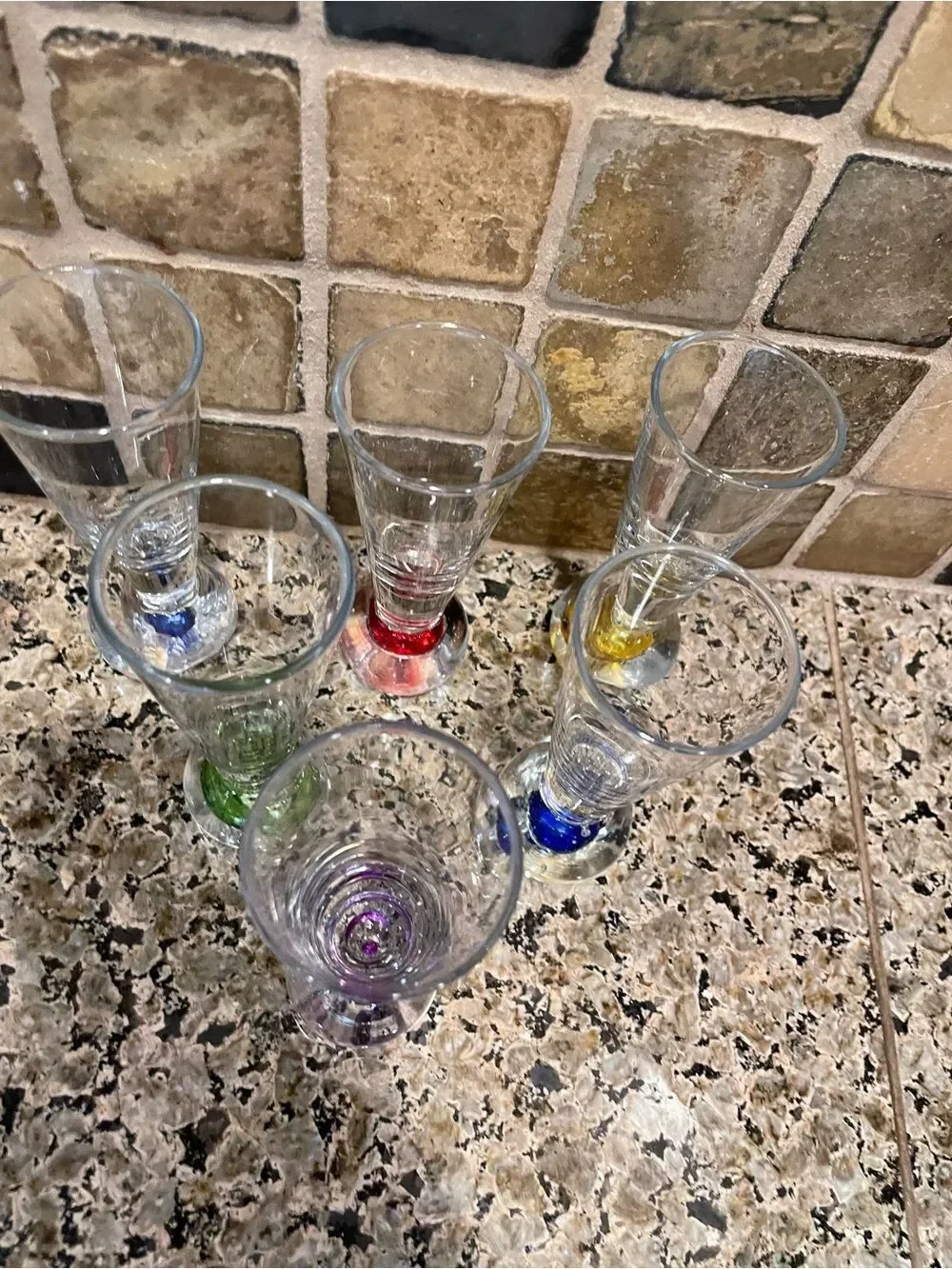 Circleware Colorful Ball Shot Glasses Set of 6