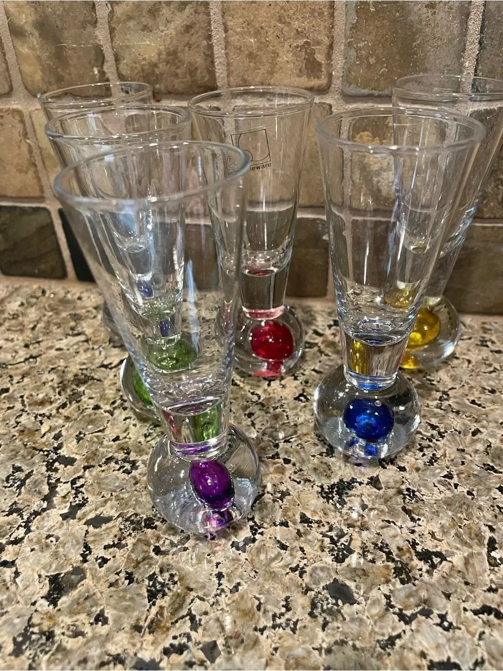 Circleware Colorful Ball Shot Glasses Set of 6