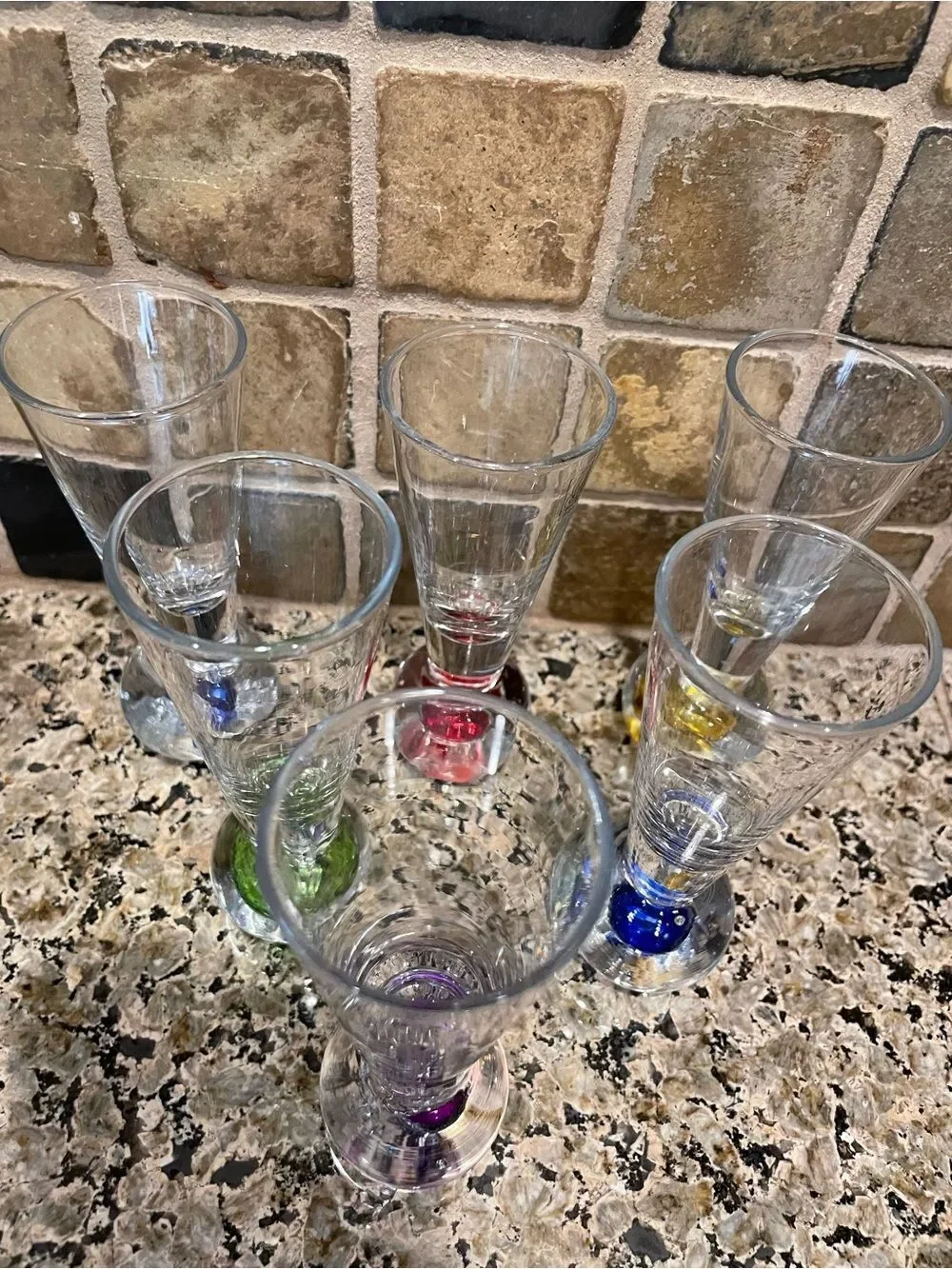 Circleware Colorful Ball Shot Glasses Set of 6